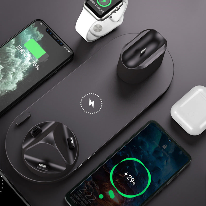 Wireless Charger For IPhone Fast Charger For Phone Fast Charging Pad For Phone Watch 6 In 1 Charging Dock Station Demandx