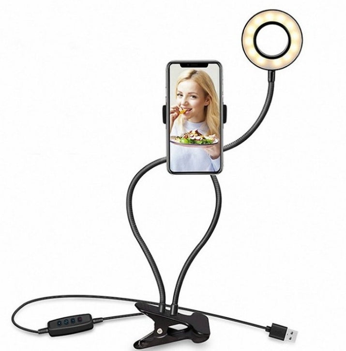 LED Selfie Ring Light for Live Adjustable Makeup Light-8cm Stand Demandx