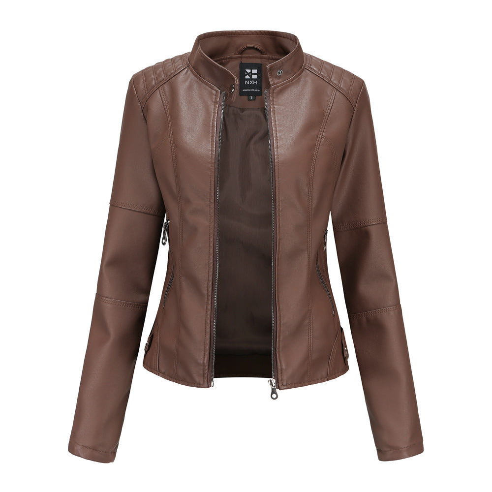 European And American Women's Leather Jackets Demandx