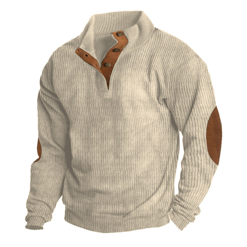 European Size Men's Outdoor Casual Stand Collar Long-sleeved Sweater Demandx