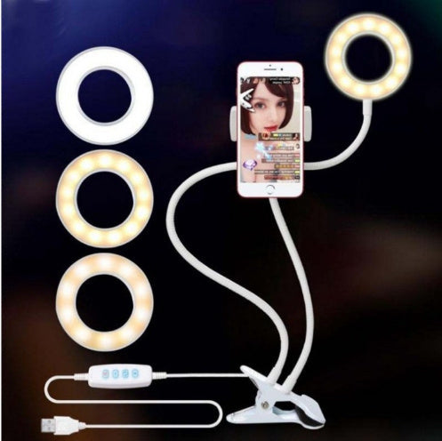 LED Selfie Ring Light for Live Adjustable Makeup Light-8cm Stand Demandx