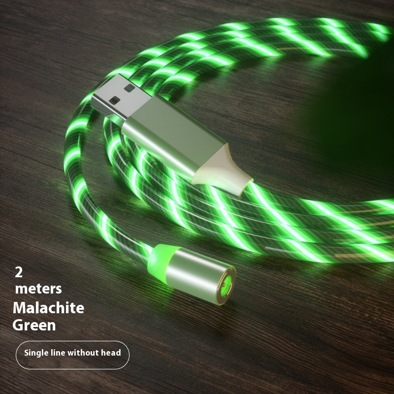 Magnetic Charging Cable Streamer Fast Charging Cable Lighting Micro USB Cable LED Magnet Charger Type-C Cable Demandx