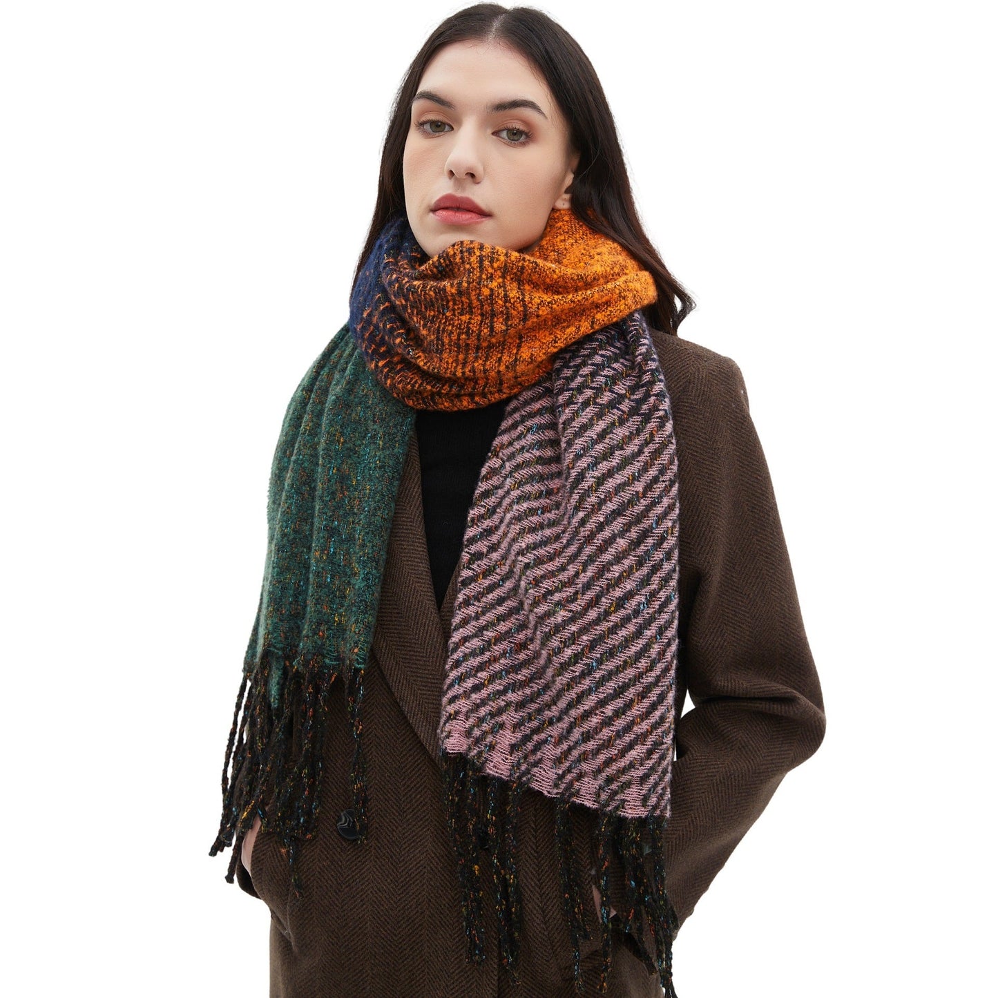 Men Women Gradient Scarf Shawl Demandx