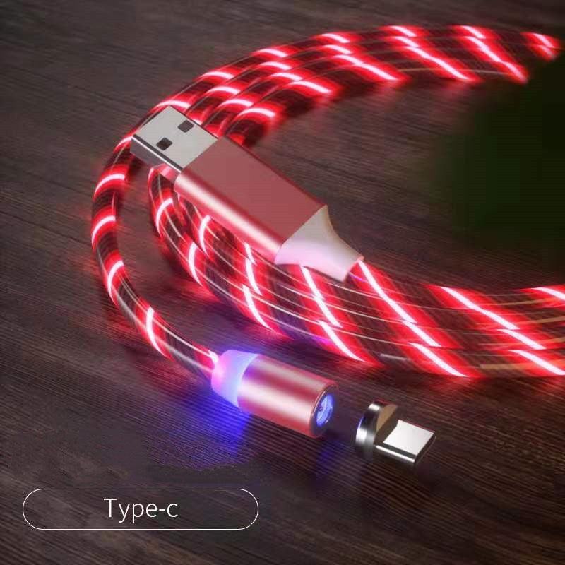 Magnetic Charging Cable Streamer Fast Charging Cable Lighting Micro USB Cable LED Magnet Charger Type-C Cable Demandx