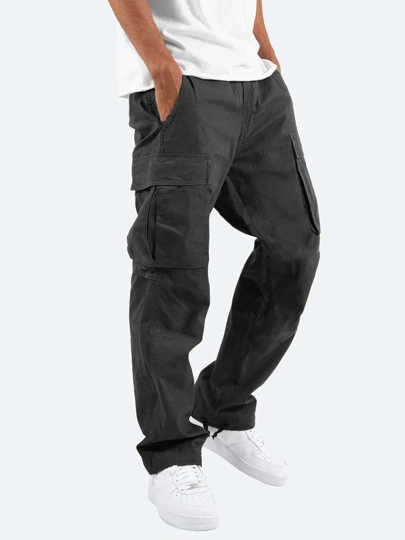 Men's Workwear Drawstring Multi-pocket Casual Pants Demandx