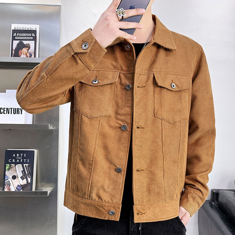 Corduroy Jacket Men's Spring Autumn And Winter Thickened Demandx