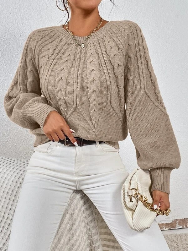 Fashion Retro Prismatic Twist Knitted Sweater Demandx