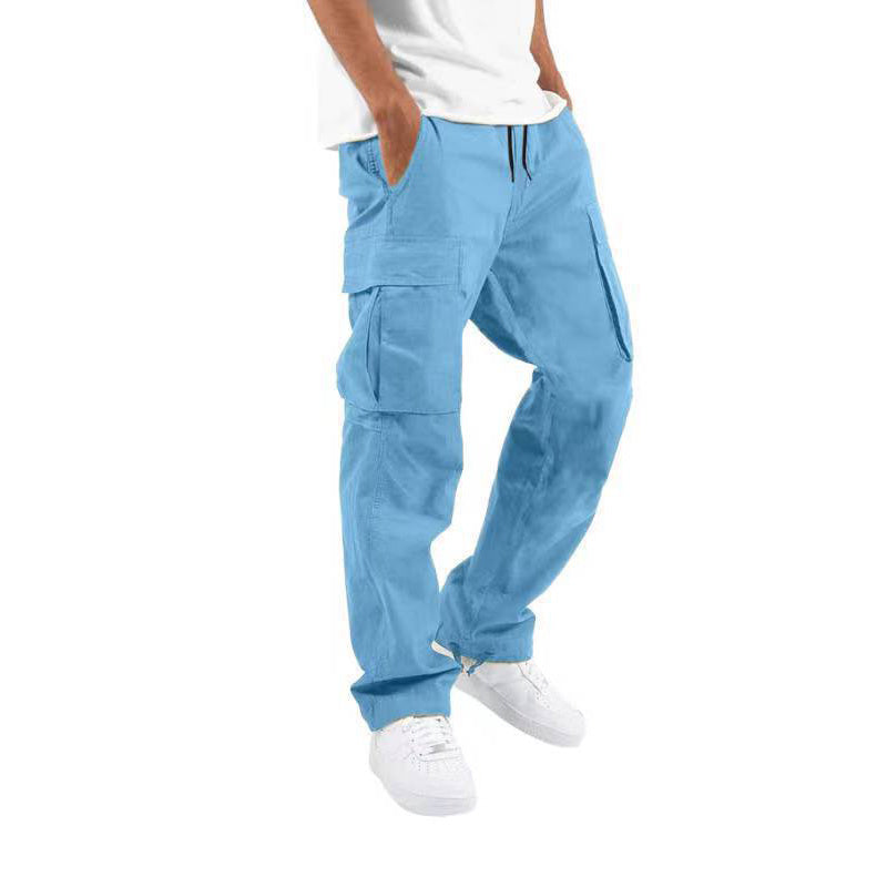 Men's Workwear Drawstring Multi-pocket Casual Pants Demandx