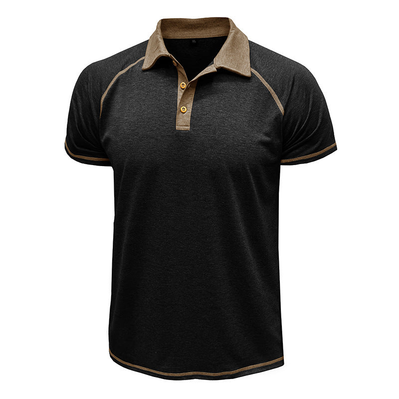 Short-sleeved Lapel T-shirt POLO Bottoming Shirt Men Clothing Demandx