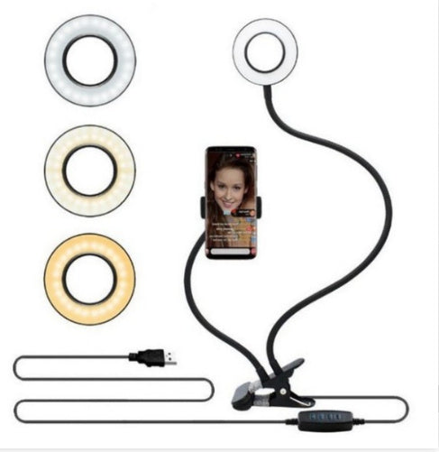 LED Selfie Ring Light for Live Adjustable Makeup Light-8cm Stand Demandx