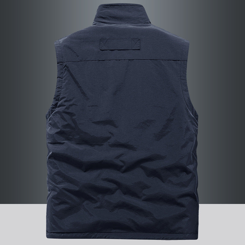 Double-sided Vest Men's Sports Fleece Vest Demandx