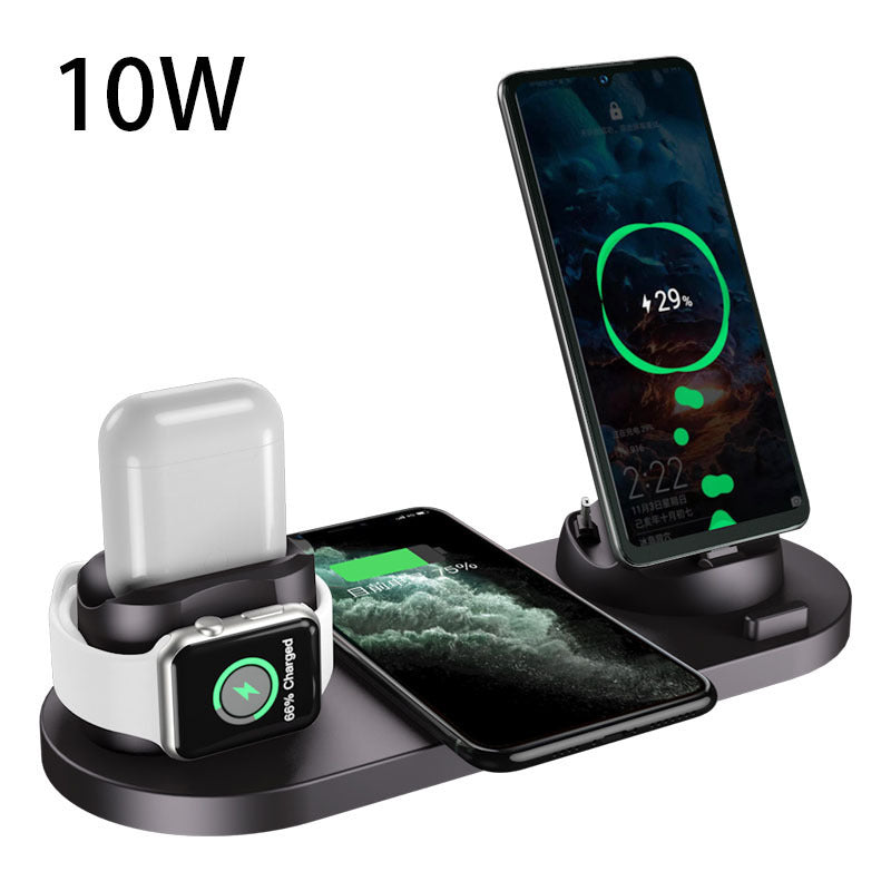 Wireless Charger For IPhone Fast Charger For Phone Fast Charging Pad For Phone Watch 6 In 1 Charging Dock Station Demandx