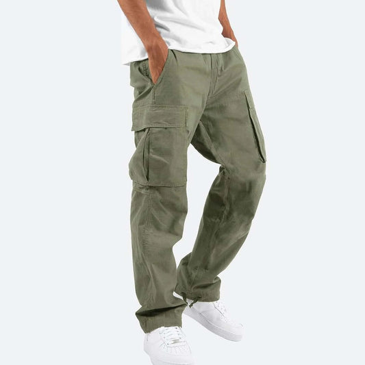 Men's Workwear Drawstring Multi-pocket Casual Pants Demandx