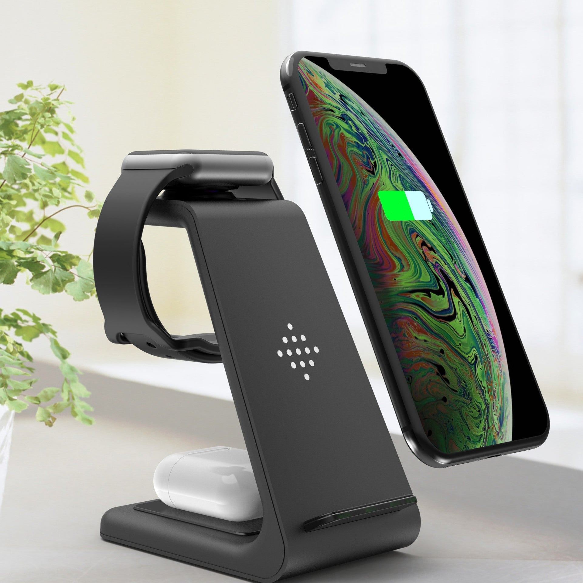 3 In 1 Fast Charging Station Wireless Charger Stand Wireless Quick Charge Dock For Phone Holder Demandx