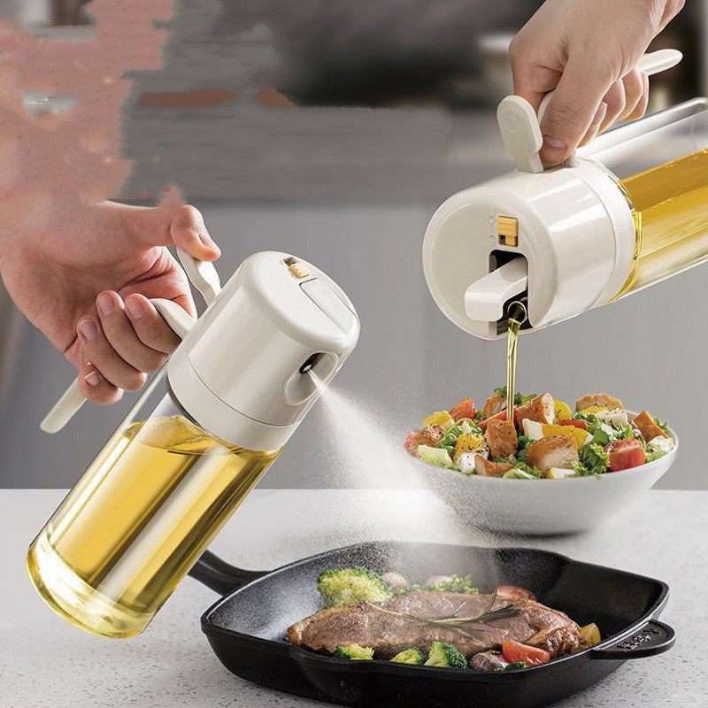 2 In 1 Oil Sprayer Bottle BBQ Cooking Oil Dispenser Olive Oil Pourers Sprayer Kitchen Baking Oil Mister Vinegar Bottle Demandx