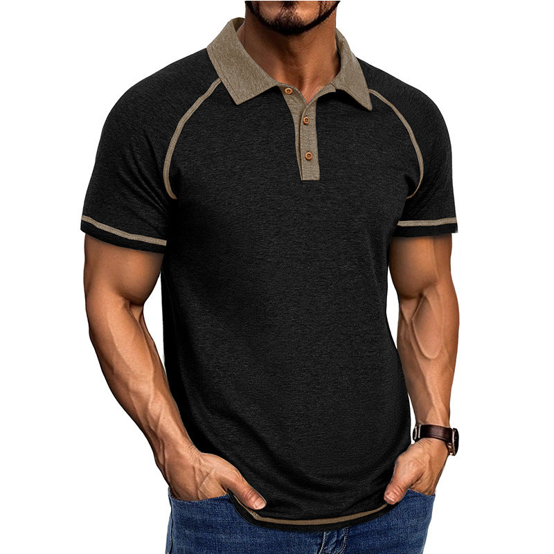 Short-sleeved Lapel T-shirt POLO Bottoming Shirt Men Clothing Demandx