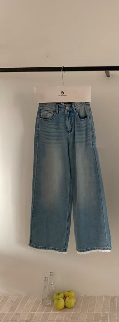 Fashion Casual All-matching Straight Jeans Demandx