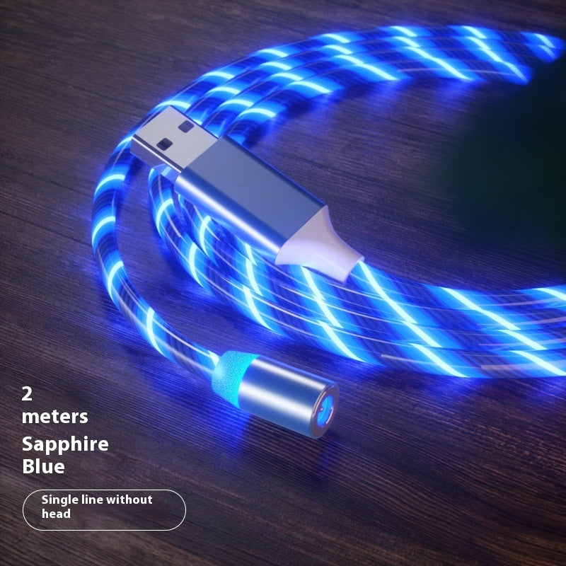 Magnetic Charging Cable Streamer Fast Charging Cable Lighting Micro USB Cable LED Magnet Charger Type-C Cable Demandx