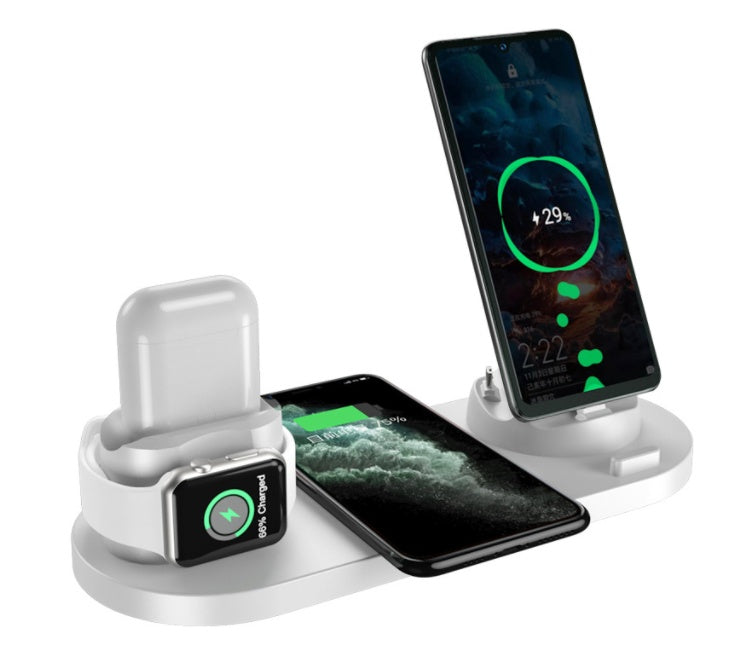 Wireless Charger For IPhone Fast Charger For Phone Fast Charging Pad For Phone Watch 6 In 1 Charging Dock Station Demandx