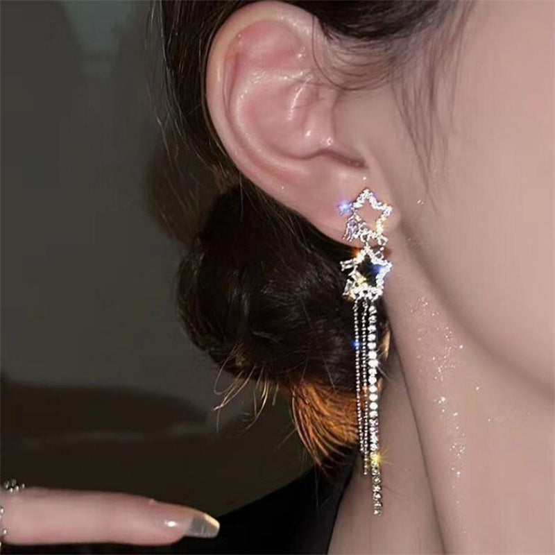 XINGX Water Drop Tassel Earrings Earrings Simple Demandx