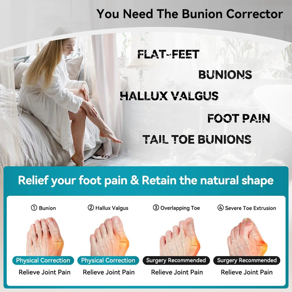 Fabric Bunion Corrector Breathable Adjustable Hallux Valgus Sleeve Spacer Separator Toe Corrector Sports Bunion Socks Running Demandx