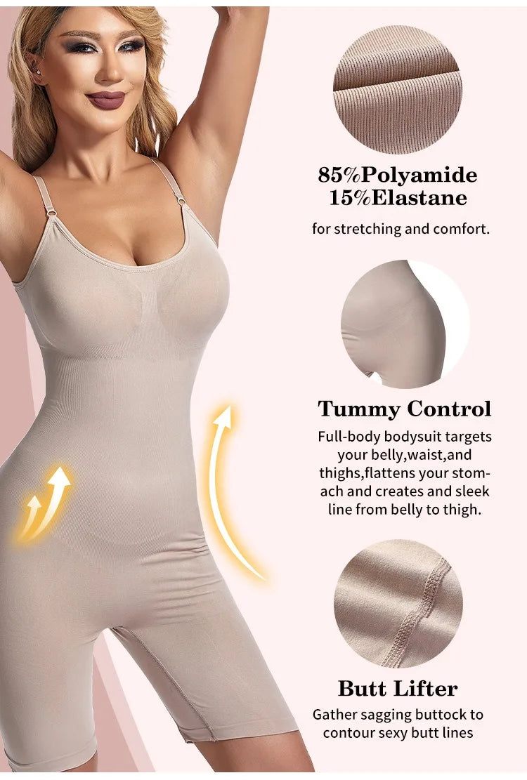 Women Bodysuit Sexy Shapewear Boxer Briefs Tummy Control Full Shaper Slimming Sheath Butt Lifter Thigh Slimmer Abdomen Corset Demandx