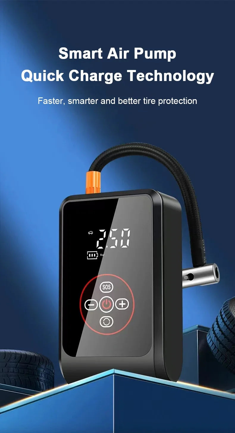 Electric Inflator Pump Portable Car Air Compressor for Motorcycle Bicycle Boat Digital Tyre Inflator Auto Inflatable Air Pump Demandx