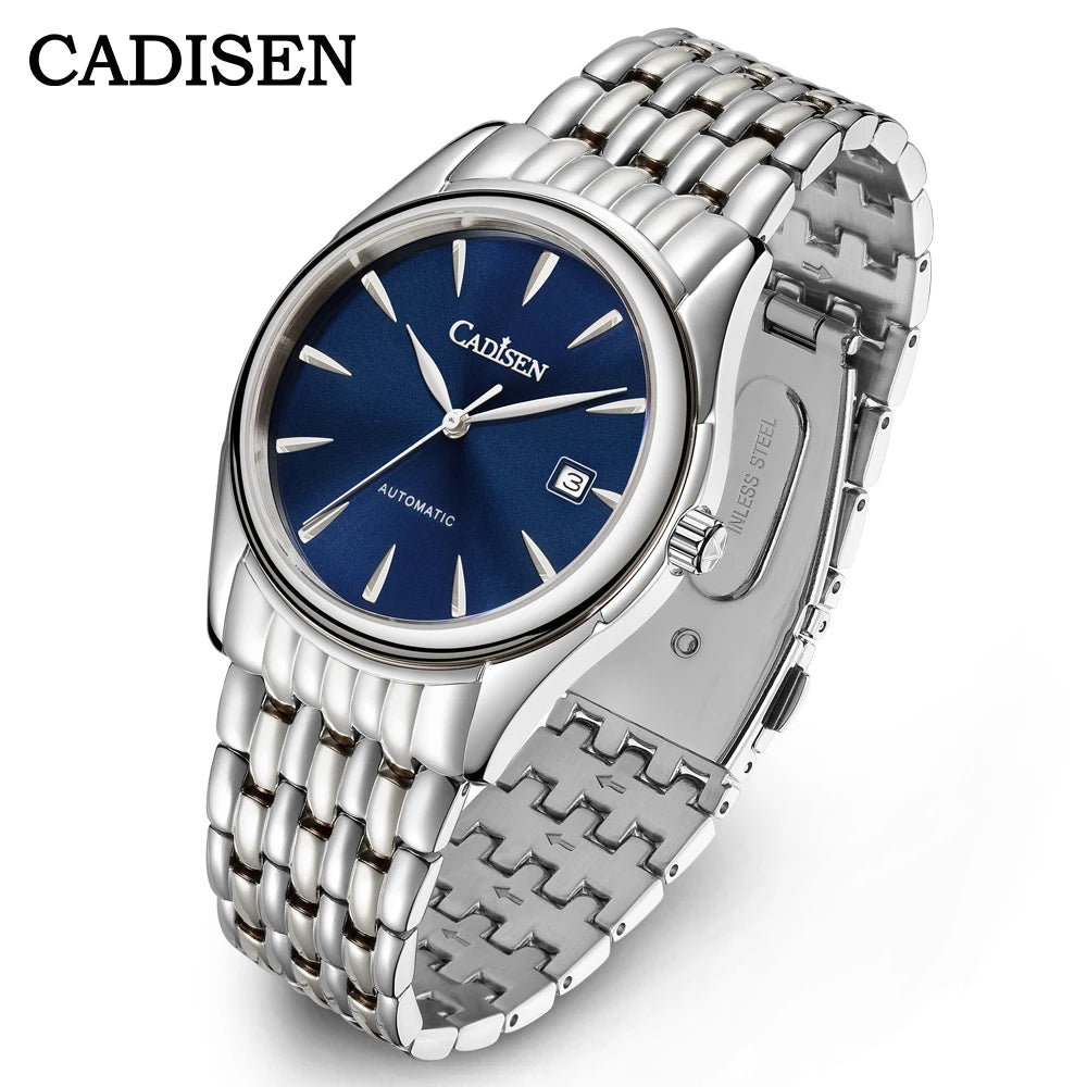 CADISEN 2024 New 40mm Men's Automatic Machinery Watches Stainless Steel AR Sapphire MIYOTA 8215 Business Watches Watch for Men Demandx