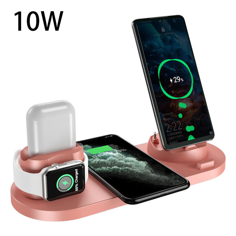 Wireless Charger For IPhone Fast Charger For Phone Fast Charging Pad For Phone Watch 6 In 1 Charging Dock Station Demandx