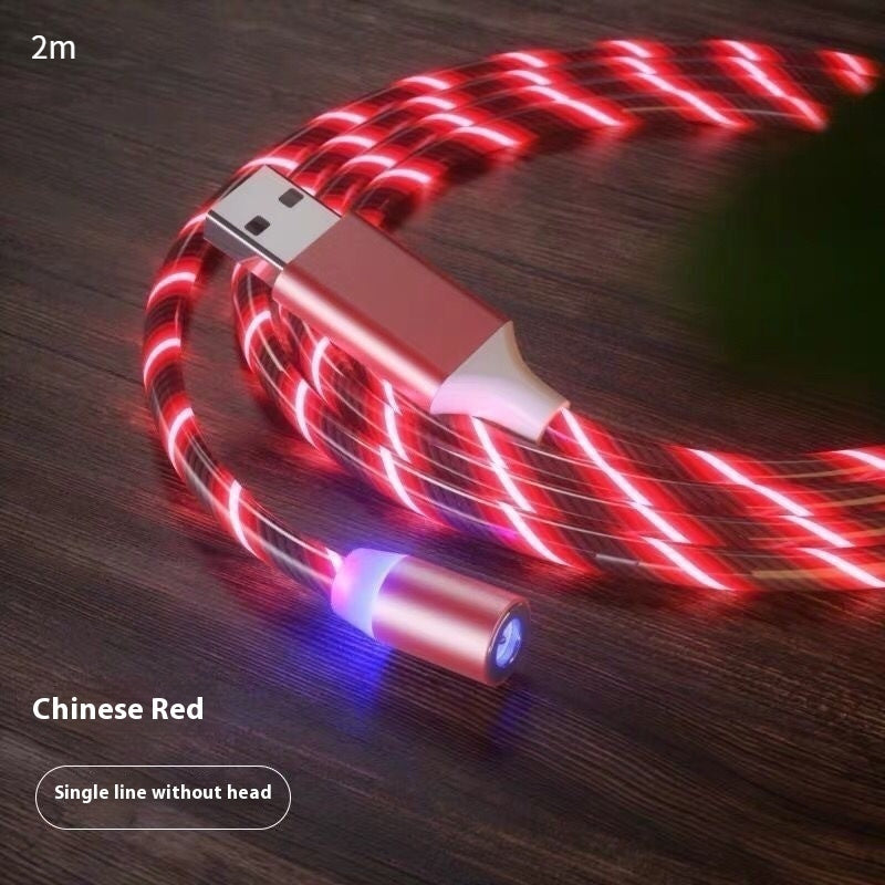 Magnetic Charging Cable Streamer Fast Charging Cable Lighting Micro USB Cable LED Magnet Charger Type-C Cable Demandx