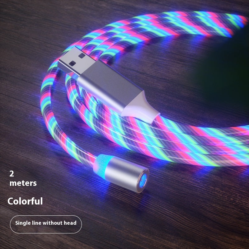 Magnetic Charging Cable Streamer Fast Charging Cable Lighting Micro USB Cable LED Magnet Charger Type-C Cable Demandx