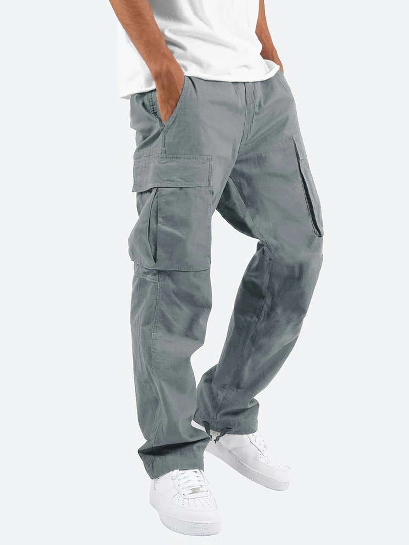 Men's Workwear Drawstring Multi-pocket Casual Pants Demandx