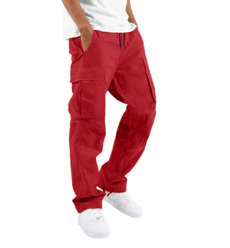 Men's Workwear Drawstring Multi-pocket Casual Pants Demandx