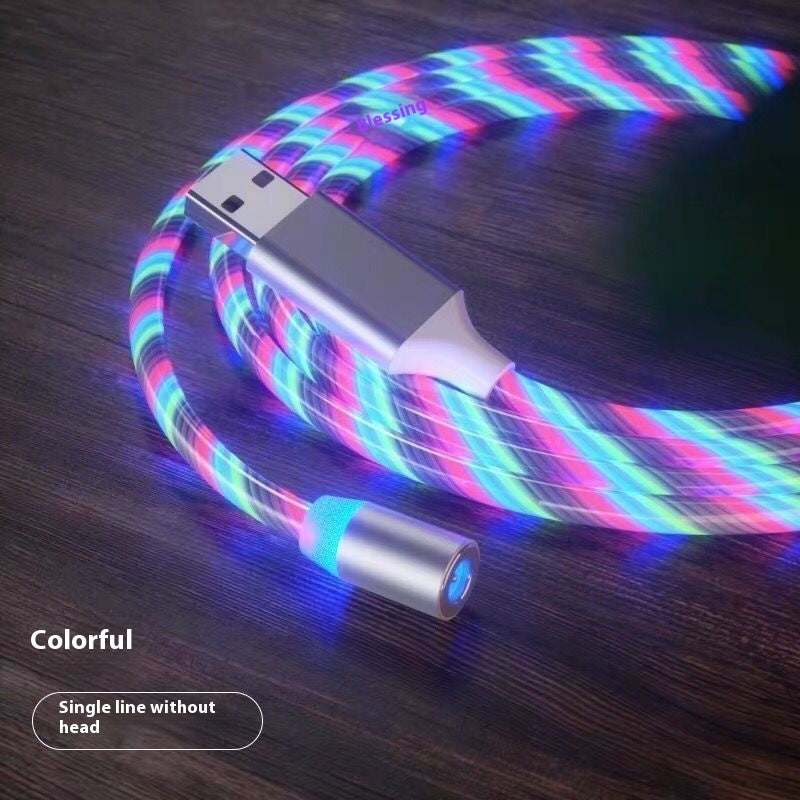 Magnetic Charging Cable Streamer Fast Charging Cable Lighting Micro USB Cable LED Magnet Charger Type-C Cable Demandx