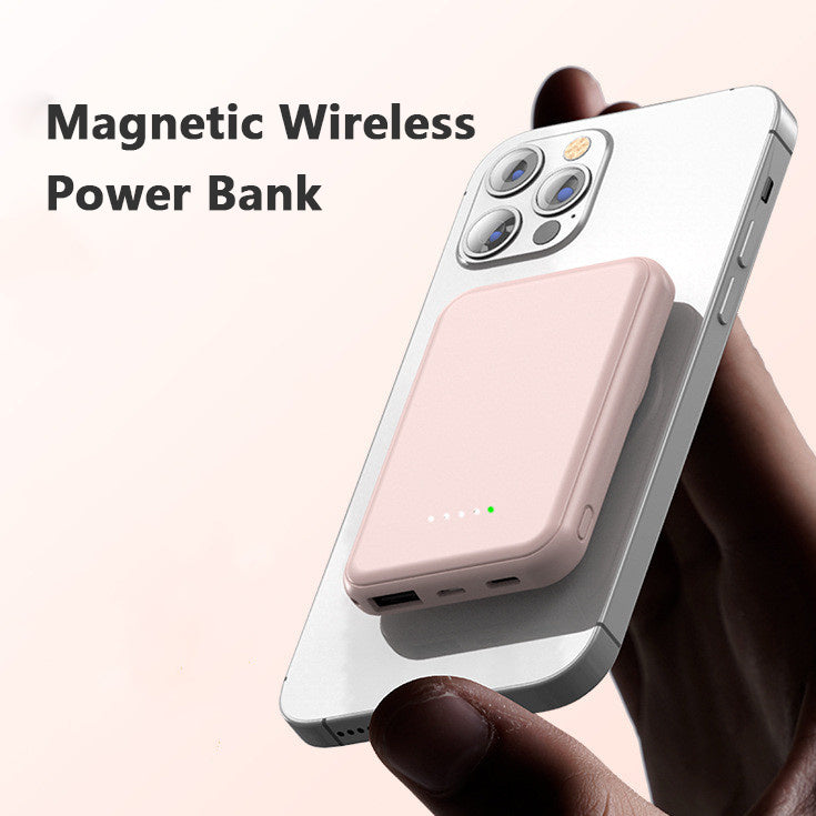 Mini Fast Charging Magnetic Wireless Power Bank 5000 MAh Portable Demandx