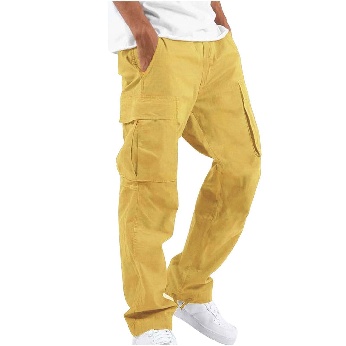 Men's Workwear Drawstring Multi-pocket Casual Pants Demandx