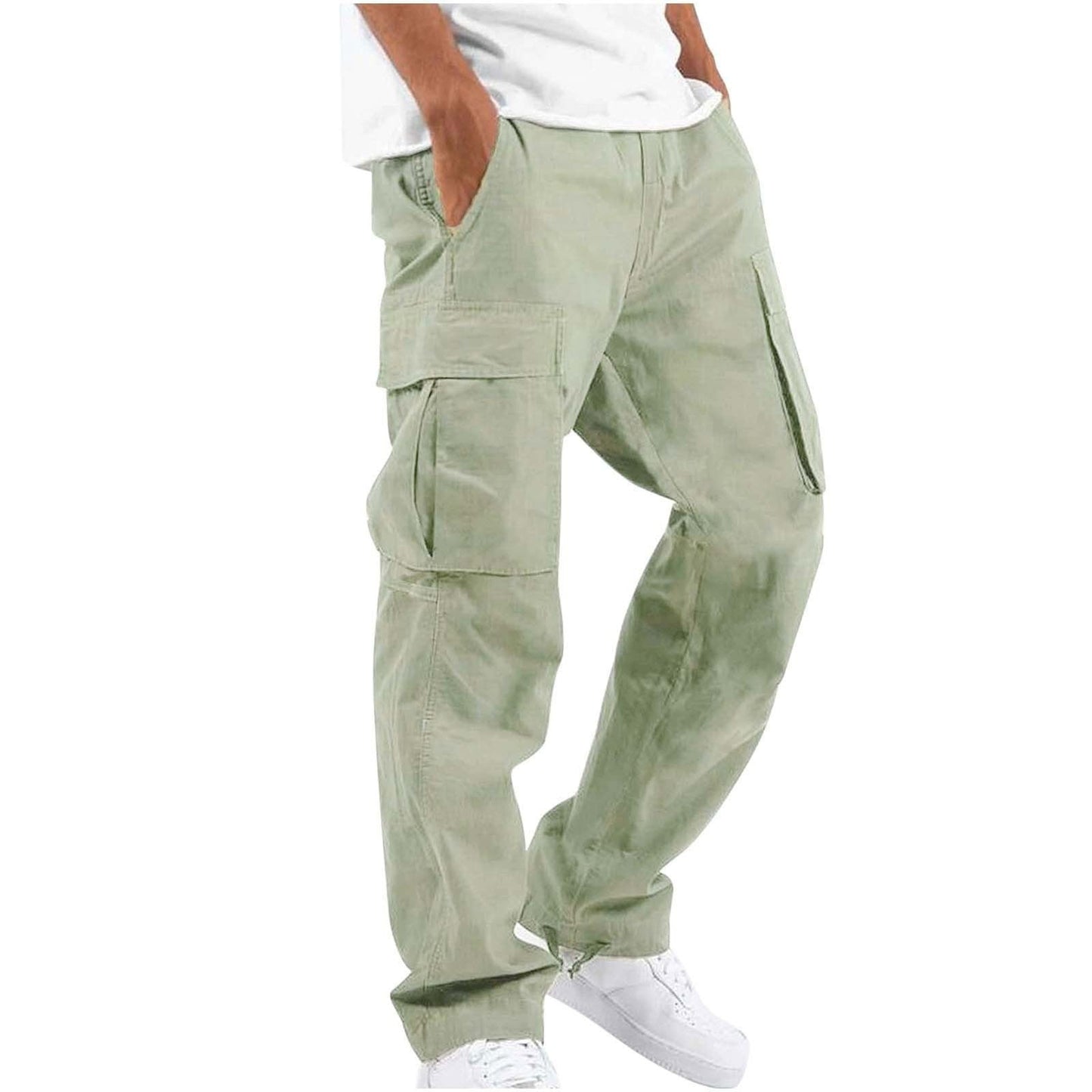 Men's Workwear Drawstring Multi-pocket Casual Pants Demandx