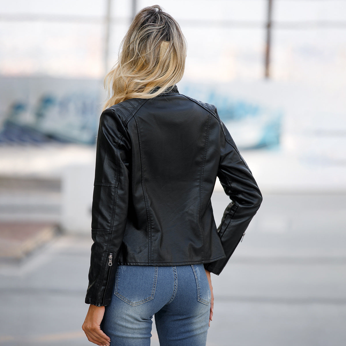 European And American Women's Leather Jackets Demandx