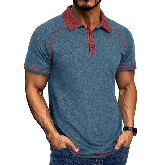 Short-sleeved Lapel T-shirt POLO Bottoming Shirt Men Clothing Demandx